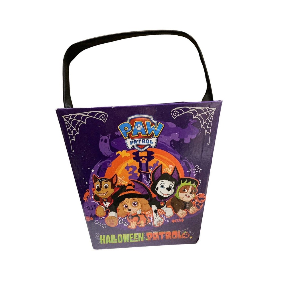 Nickelodeon Paw Patrol Halloween Bucket Basket Skye Marshel Chase Rubble